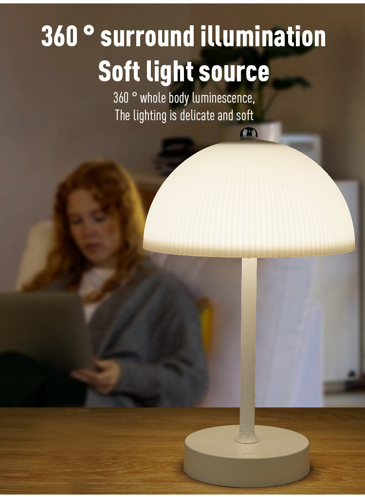 Factory Customization Modern Minimalist USB Charging Mushroom Dimmable Table Lamp - HK 702B